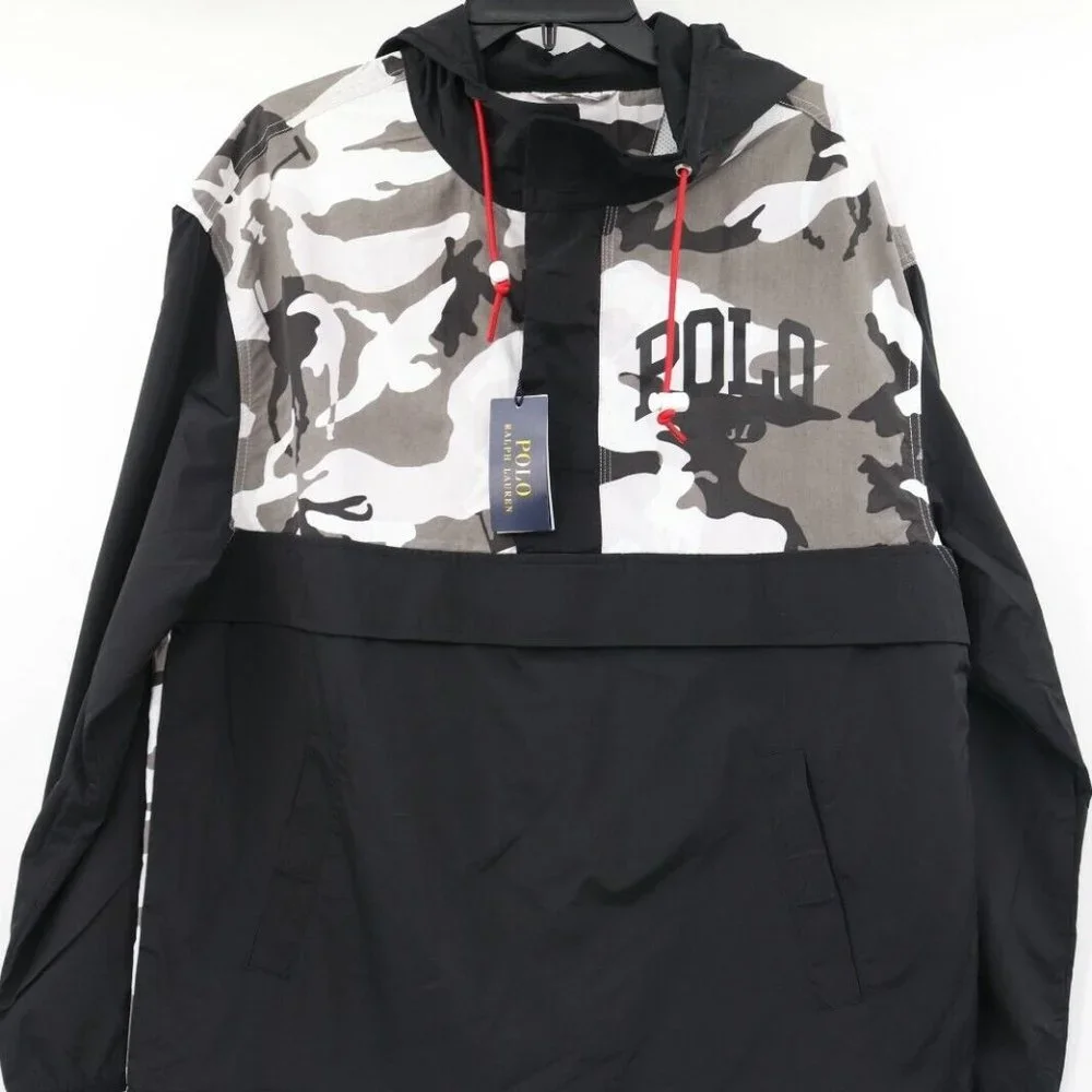 Polo Ralph Lauren Water-Repellent Camo Pullover Windbreaker Jacket